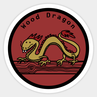 Wood Dragon Year of the Dragon Sticker